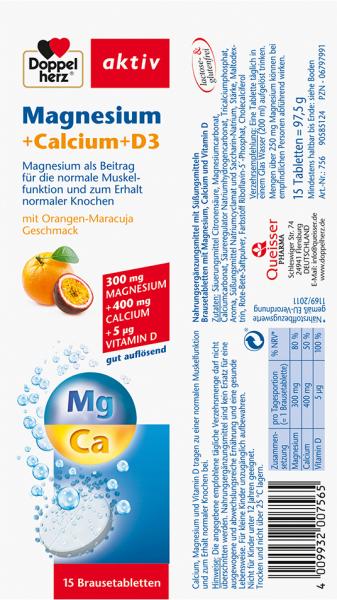 Doppelherz aktiv Magnesium + Calcium Brausetabletten