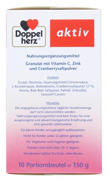 Doppelherz aktiv Heiße Cranberry mit Vitamin C + Zink 10 Beutel