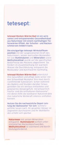 Tetesept Rücken Wärme Bad mit Naturmoor-Essenzen