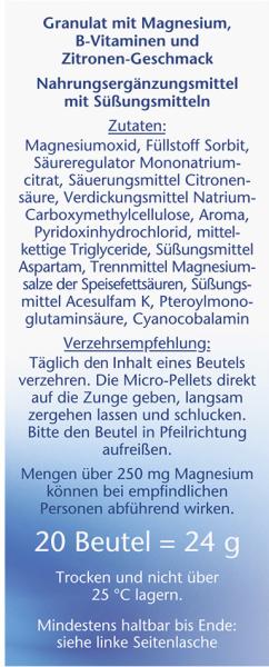 Doppelherz aktiv Magnesium 400 + B6 + B12 + Folsäure Direct 