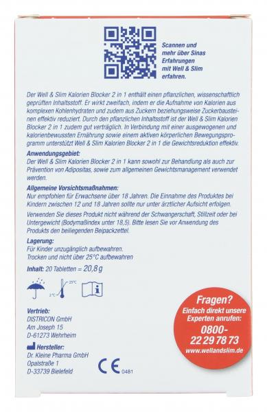 Well & Slim Kalorien Blocker 2 in 1