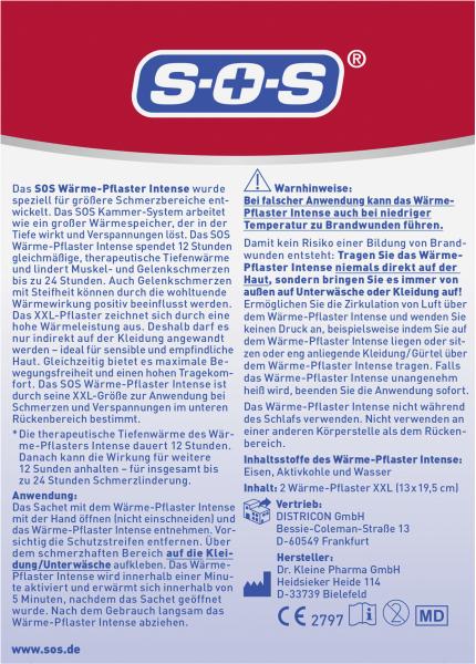SOS Wärme-Pflaster Intense XXL-Größe