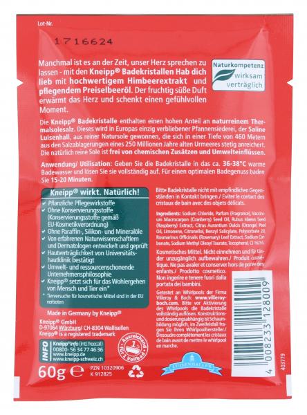 Kneipp Badekristalle Hab dich lieb Himbeere Preiselbeere