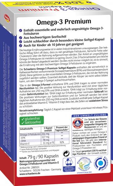 Schaebens Omega-3 Premium + Vitamin E