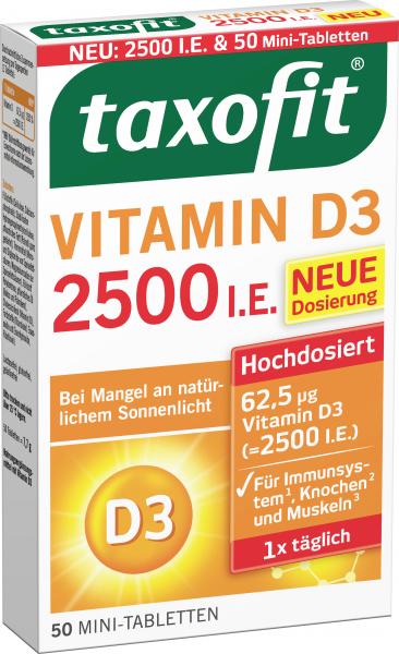 Taxofit Vitamin D3 2500 I.E. Mini-Tabletten