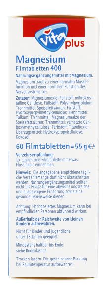 Vita plus Magnesium 400 Filmtabletten
