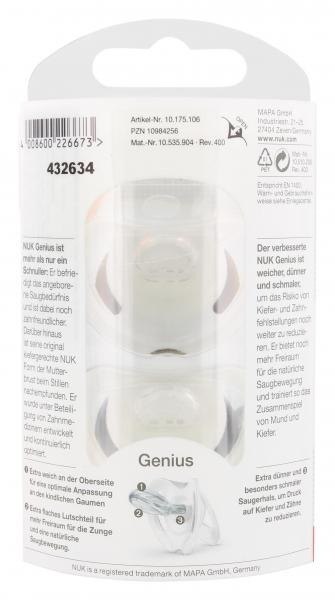 Nuk Genius Beruhigungssauger Silikon Gr.1