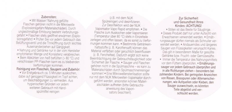 Nuk First Choice+ Glastrinkflasche mit Silikon Sauger Gr. 1/M