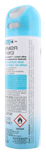 Garnier Mineral Pure Frische Deodorant Spray  