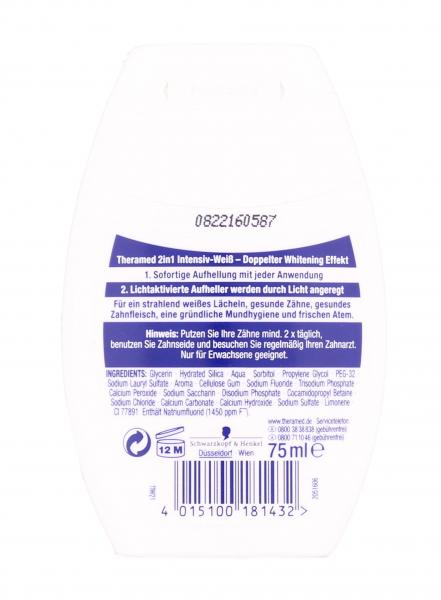 Theramed 2in1 Zahncreme + Mundspülung intensiv-weiß