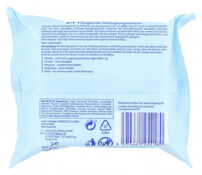 Bebe Young Care 5in1 pflegende Reinigungstücher