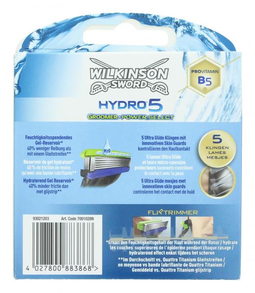 Wilkinson Sword Hydro 5 Groomer & Power Select Klingen