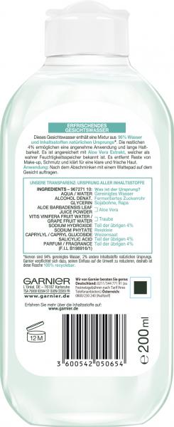 Garnier Skin Aktive Gesichtswasser Aloe Vera