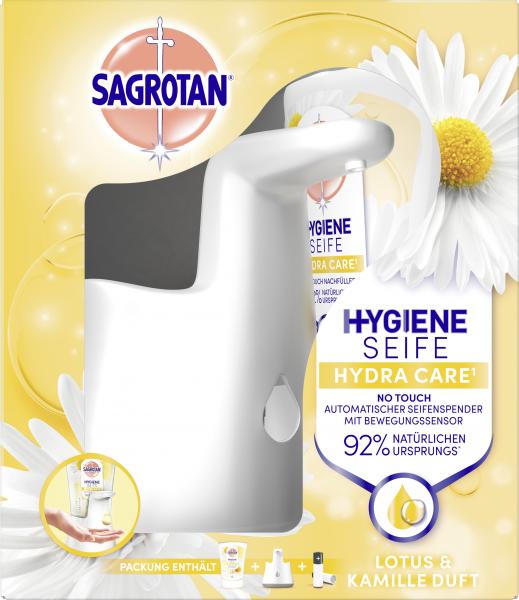 Sagrotan NoTouch Starter Set Hygiene Seife Hydra Care Lotus & Kamille Duft