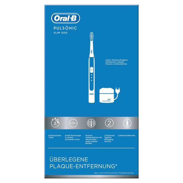 Oral-B Pulsonic Slim 1000 elektrische Schallzahnbürste silber