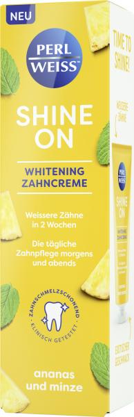 Perlweiss Shine On Whitening Zahncreme Ananas und Minze