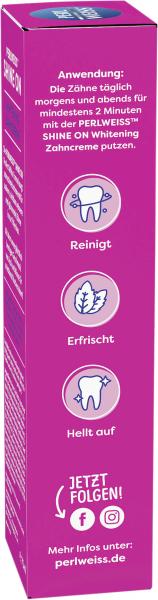 Perlweiß Shine On Whitening Zahncreme Acai und Minze