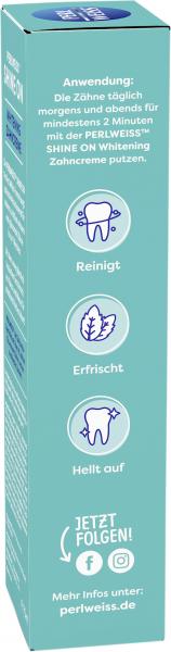 Perlweiß Shine On Whitening Zahncreme Kokos und Minze