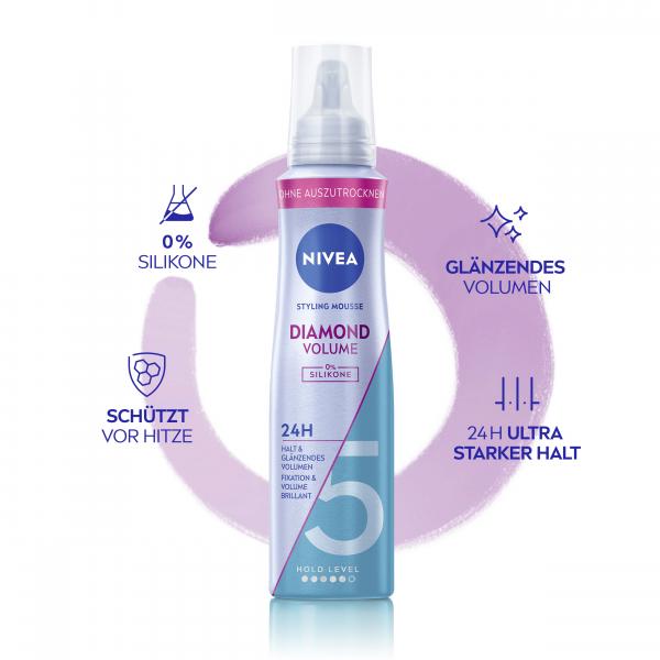 Nivea Schaumfestiger Diamant Volumen Ultra Stark
