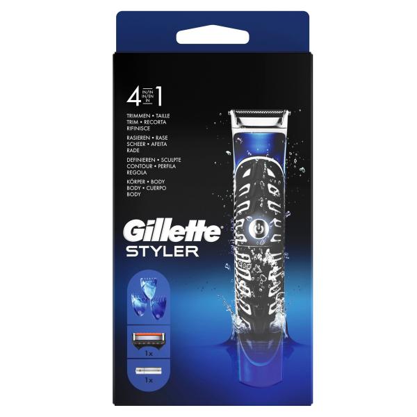 Gillette 4in1 Präzisions-Styler, Körper- und Barttrimmer, Rasierer und Definierer