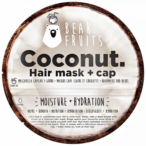 Bear Fruits Coconut Feuchtigkeit + Hydration Haarmaske mit Haube