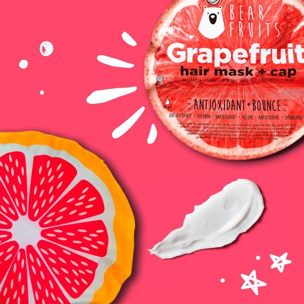 Bear Fruits Grapefruit Antioxidans + Volumen Haarmaske mit Haube