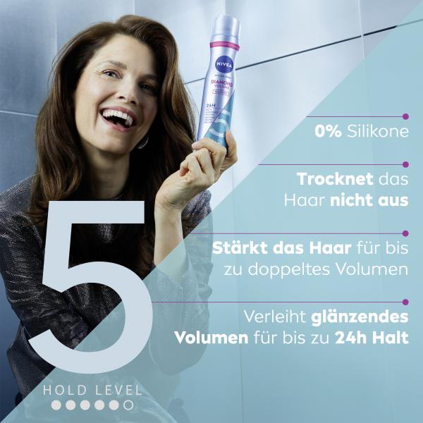 Nivea Styling Spray Diamond Volume Halt & Glänzendes Volumen