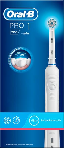Oral-B Pro 1 200 Elektrische Zahnbürste weiß