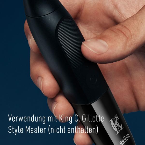 King C. Gillette Style Master Klinge mit 4D Metall-Rasierklinge