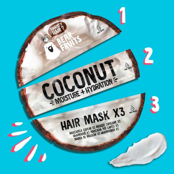 Bear Fruits Coconut Hair Mask 3er Pack