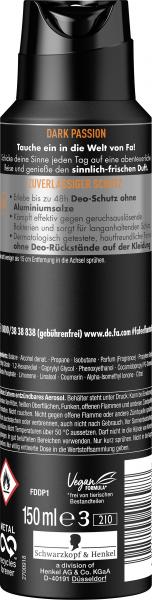 Fa Men Dark Passion 48h Deo Spray