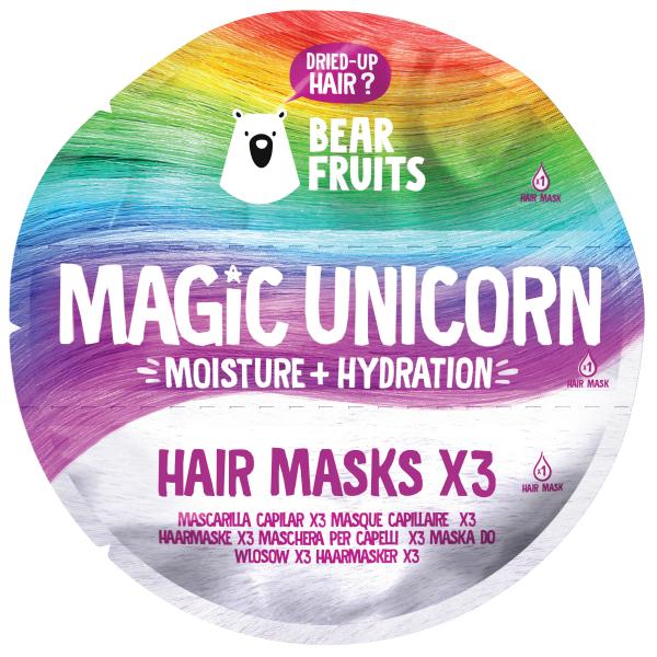 Bear Fruits Magic Unicorn Haarmaske 3er Pack
