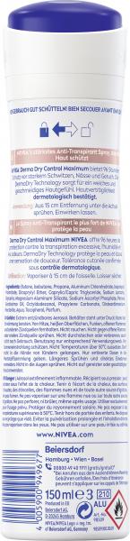 Nivea Derma Dry Control Maximum Deo Spray