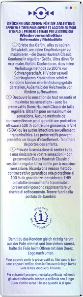 Durex Kondome Hautnah Classic Reguläre Passform