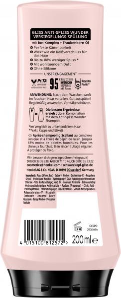 Schwarzkopf Gliss Spülung Anti-Spliss Wunder