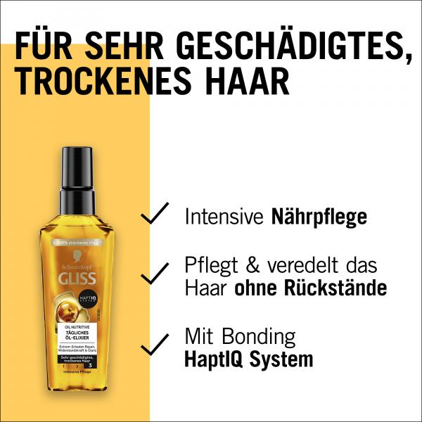 Schwarzkopf Gliss Kur Oil Nutritive tägliches Öl-Elixier