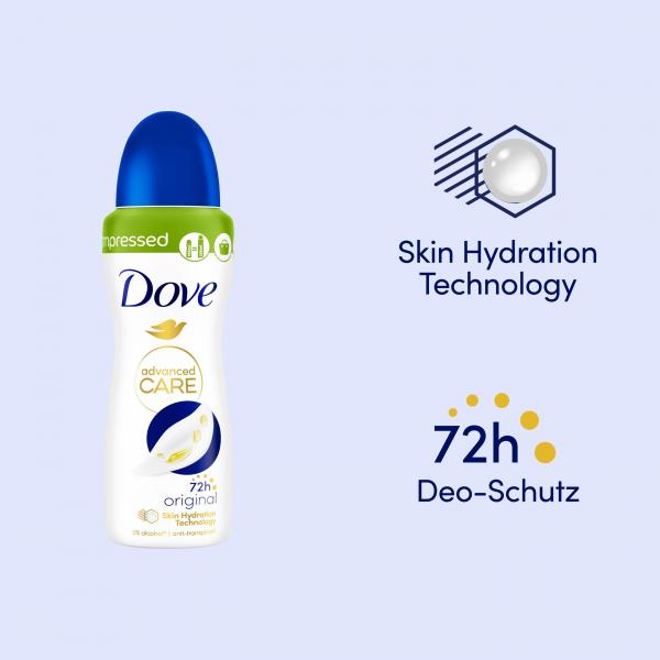 Dove Advanced Care Deo Spray Original Compressed