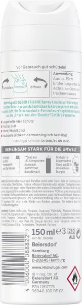 Hidro Fugal Dusch Frische Frischer Duft Deo Spray