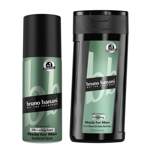 Bruno banani Geschenkset Made for Man Deo & Duschgel