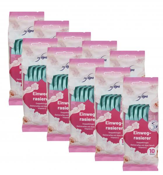 La Ligne Einwegrasierer Damen Doppelklingen