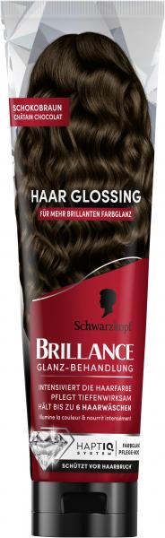 Schwarzkopf Brillance Glanz Behandlung Haar Glossing Schokobraun
