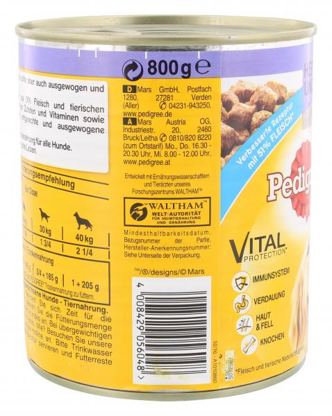 Pedigree Pastete mit Herz, Leber & Pansen