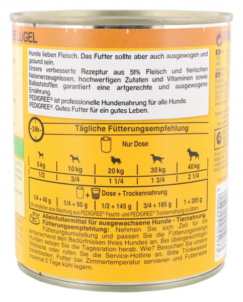 Pedigree Pastete mit 5 Sorten Geflügel