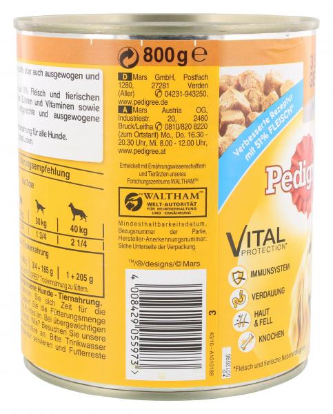 Pedigree Pastete mit 5 Sorten Geflügel