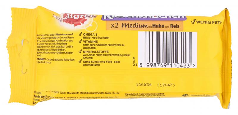 Pedigree Riesenknochen Medium mit Huhn & Reis