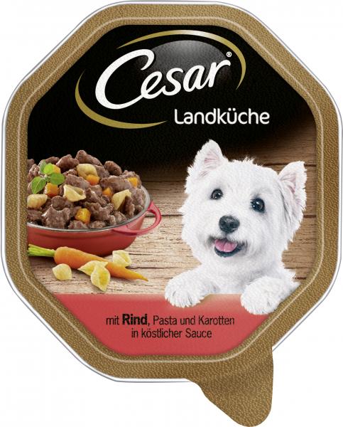 Cesar Landküche Rind, Pasta & Karotten in Sauce