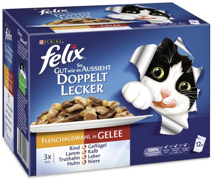 Felix So gut wie es aussieht Doppelt lecker Fleischauswahl in Gelee