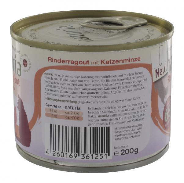 Naturia Rinderragout mit Katzenminze