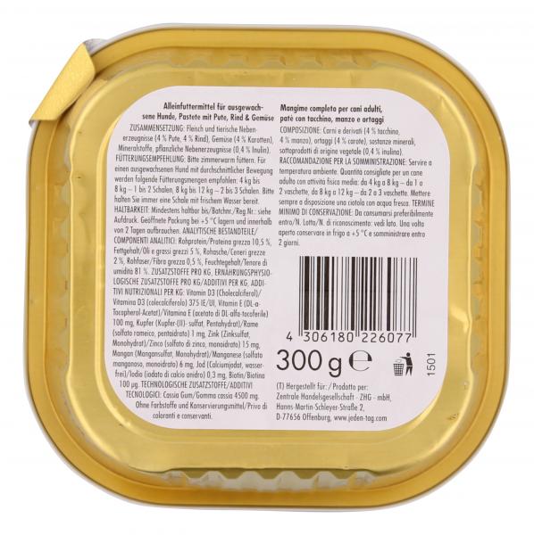 Jeden Tag Feine Pastete mit Pute, Rind & Gemüse