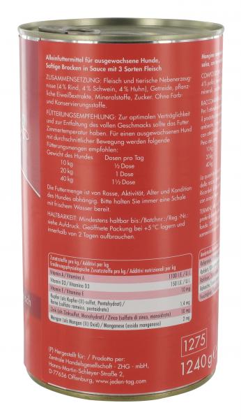 Jeden Tag Saftige Brocken in Sauce 3 Sorten Fleisch